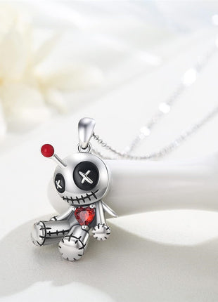 Red Heart Voodoo Doll Halloween Necklace