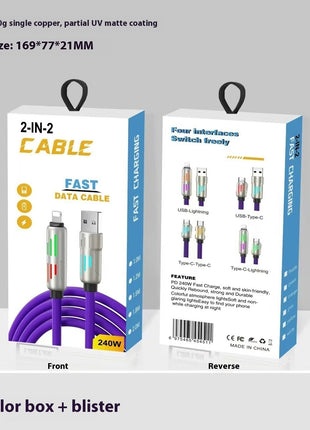 4in1 Indicator Light Mobile Phone Charging Cable 240W Light Column