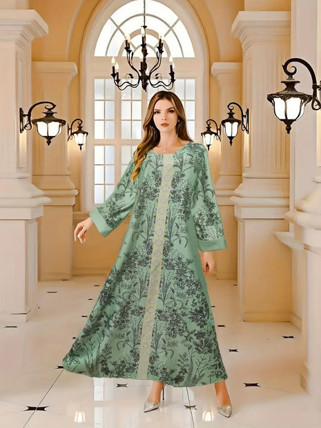 Flower Weaving Print Dress