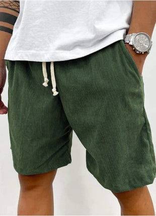 Lace-up Corduroy Casual Shorts