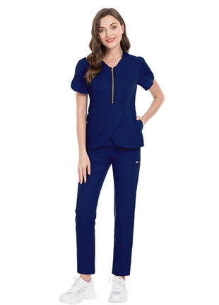 Slim Fit Nurses' Uniform Short Sleeve Pants Suit