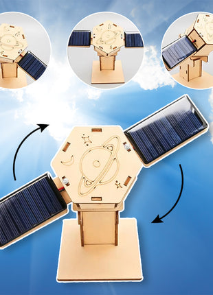 Diy Technology Small Production Stem Experimental Teaching Aids Space Model Artificial Satellite Educational Toys Solar Power Toy Kit Science