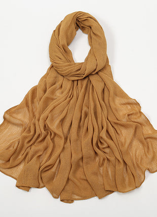 Curling Rayon Wrinkle Scarf Women's Simple Toe Cap