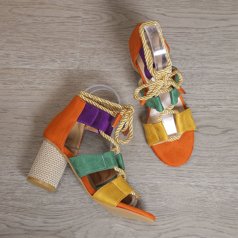 Chunky Strap High Heels