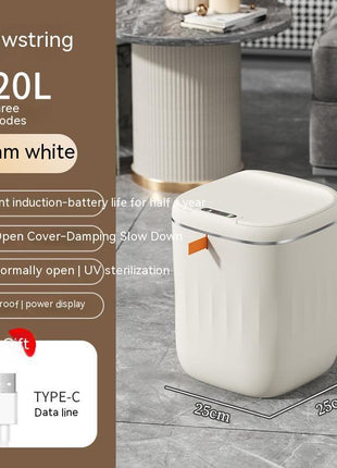 20L Smart Trash Can IPX5 Waterproof, Waved, Kick & Knee Induction with Lid (Copy)