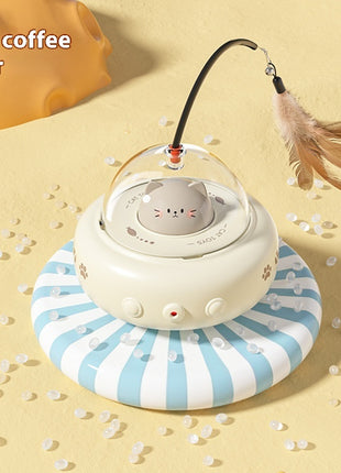Smart Cat Toy Electric Teaser UFO Stick with Bell and Pointer