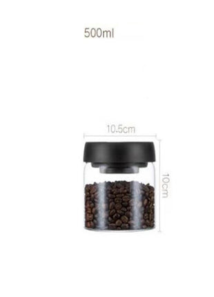 Vacuum Airtight Sealed Glass Jar for Coffee Beans Canister Kitchen Food Grains Candy Keep Fresh and Good