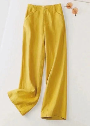 Summer Cotton Linen Wide Leg Pants