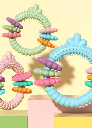 Dog Chew Toy Bite-Resistant Teeth Cleaning Safe TPR for Small Dogs