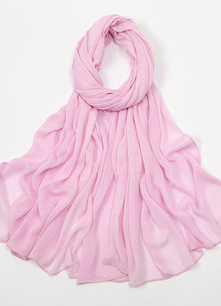 Curling Rayon Wrinkle Scarf Women's Simple Toe Cap