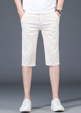 Slim-fitting Mid-waist Thin Casual Pants