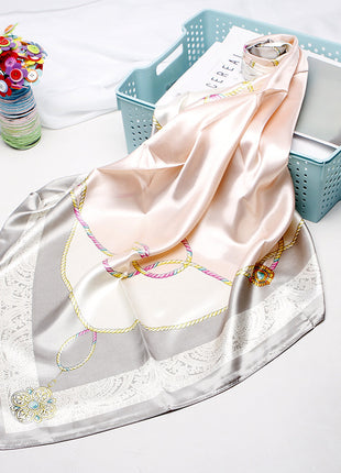 High-end Versatile Vintage Printed Workplace Scarf