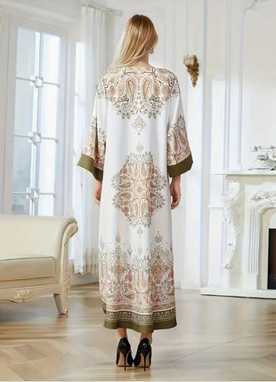 Elegant Floral Long Sleeve Dress