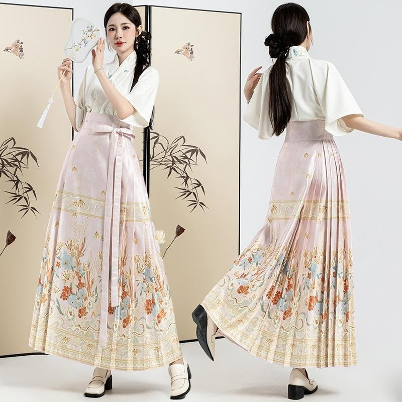 Graceful Personality Ethnic Style Hatchet Face Skirt