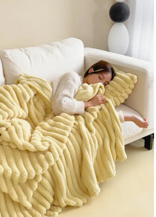 Soft Wind Bubble Blanket Rabbit Fur Double-sided Thickening Cover