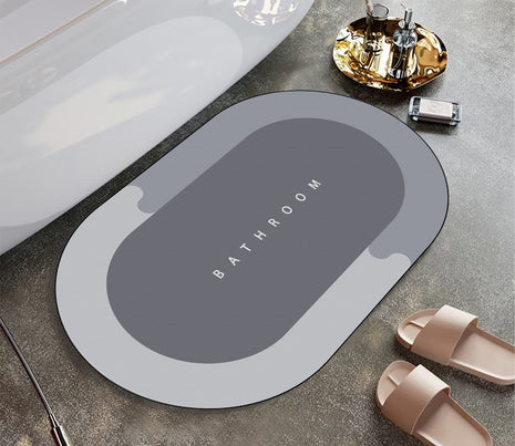 Bathroom Diatom Mud Non-Slip Absorbent Oval Floor Mat
