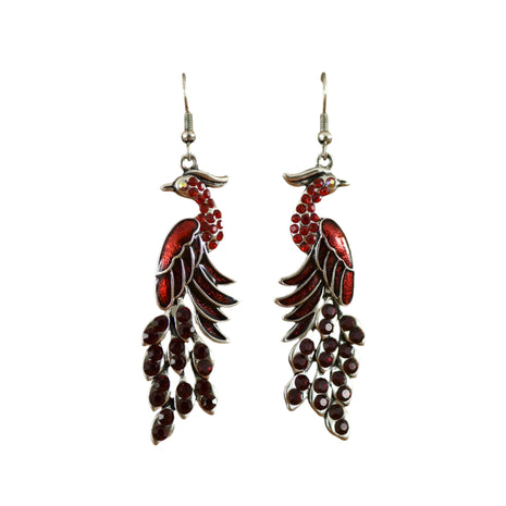 Retro Peacock Earrings
