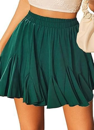 A- Line High Waist Pleated Mini Skirt