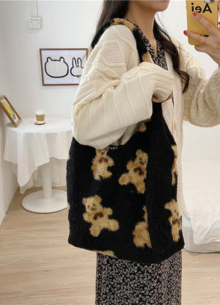 Cute Bear Double Side Handbags