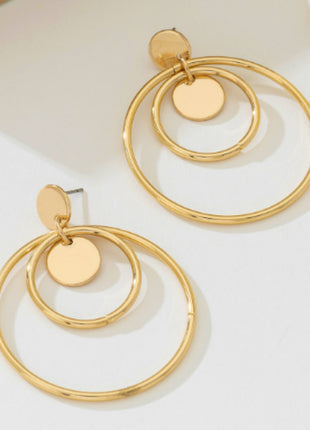 Multi-Layer Circular Earrings, New Fashionable And Trendy