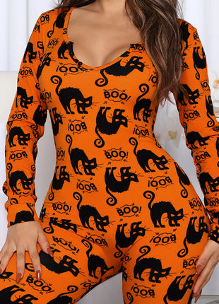 Halloween Long Sleeve One Piece Pyjamas