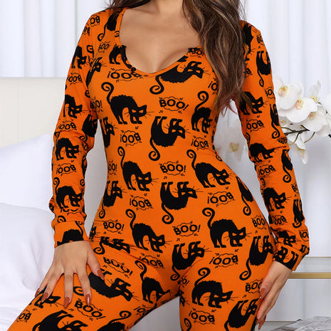 Halloween Long Sleeve One Piece Pyjamas