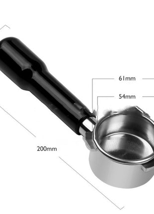 54mm Handle Walnut Coffee Handle Bottomless Stainless Steel