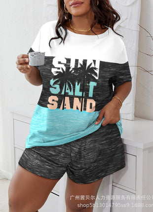 Plus Size Pyjamas Two-piece Suit