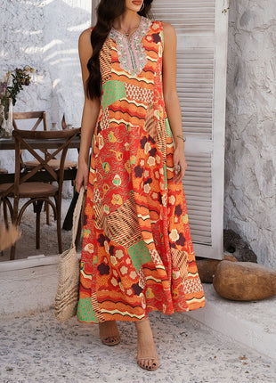 Sleeveless A- Line Dress