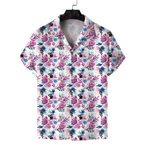 Flowers Casual Beach Digital Printing Shirt