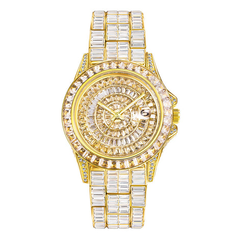 Square Full Diamond Watch High-grade Zircon