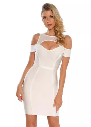 Bandage Skirt Tight Temperament Elegant White Dress
