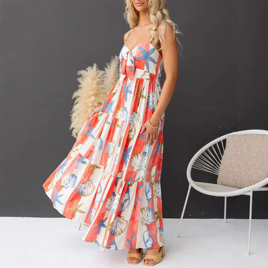 Lace-up Maxi Dress