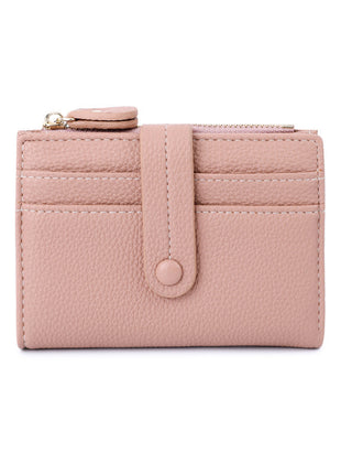 PU Leather Plaid Short Wallet