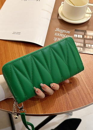 Rhombus Long Zip Purse