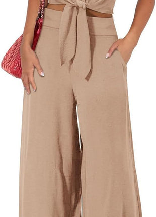 High Waist Slim-fit Wide-legged Pants Suit