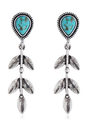 Creative Ethnic Style Drop Leaf Earrings