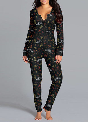 Halloween Long Sleeve One Piece Pyjamas