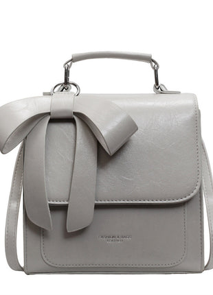 Simplicity Square Leather Bow Backpack Tote