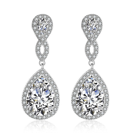 AAA Zircon Drop-shaped Earrings