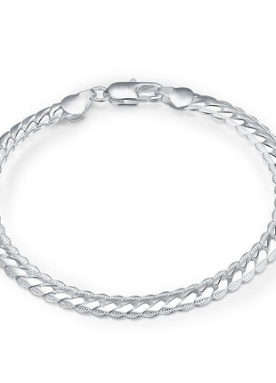 925 Silver Plated Lace Bracelet