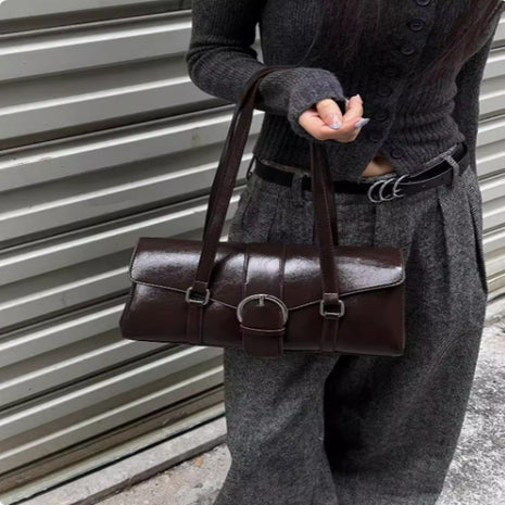 Vintage Leather One Shoulder Handbag