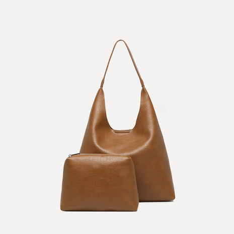 Casual Faux Leather Tote Bag