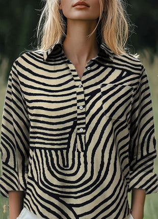 Casual Half-open Lapel Shirt