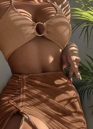 3pcs Halter Summer Fashion Personalized Three-point Beach Swimsuit