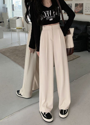 High Waist Drooping Straight Pear Shapes Pants