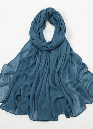 Curling Rayon Wrinkle Scarf Women's Simple Toe Cap