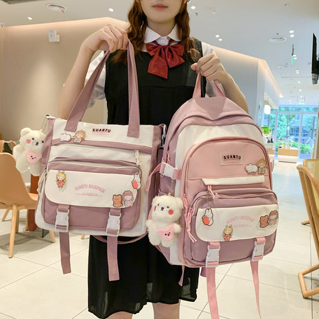 Korean Style Fashion All-match Large Capacity Backpack Set