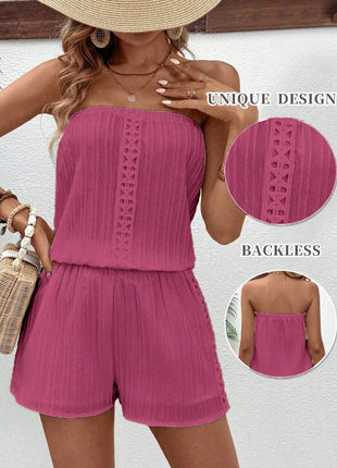 Casual Tube Top And Shorts Set