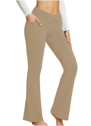 High Waist Slim Fit Wide Leg Yoga Pants